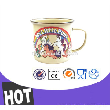 enamel drinkware hand coffee mug ,Pass RoHs ,LFGB certificate